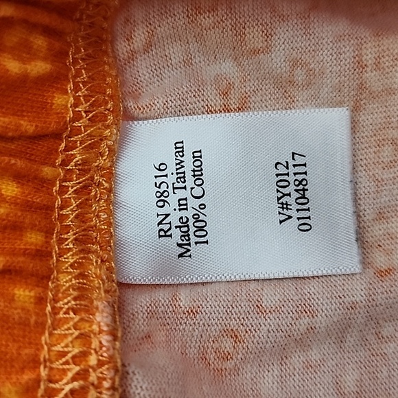 Coldwater Creek Cotton Orange  Floral Pattern Skort Size PL - Picture 8 of 12